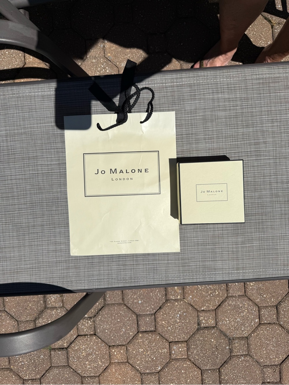 Jo Malone Cream Gift Bag and Box Set with Black Ribbon